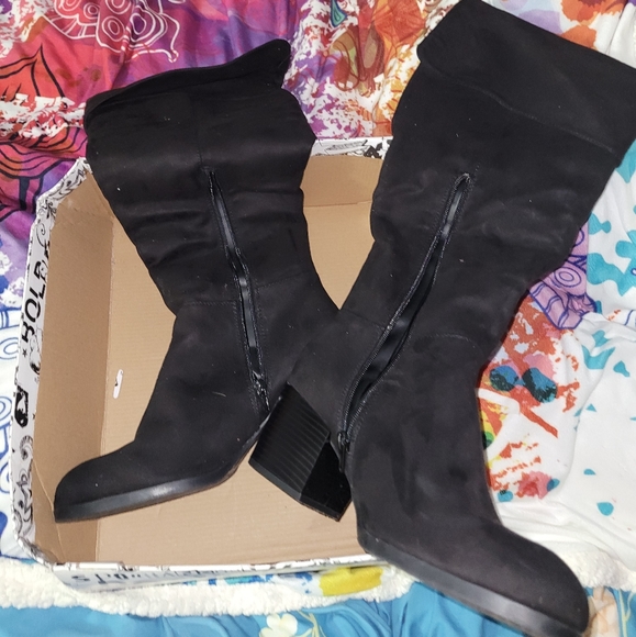 Brash Shoes Faux Suede Over The Knee Boots Poshmark